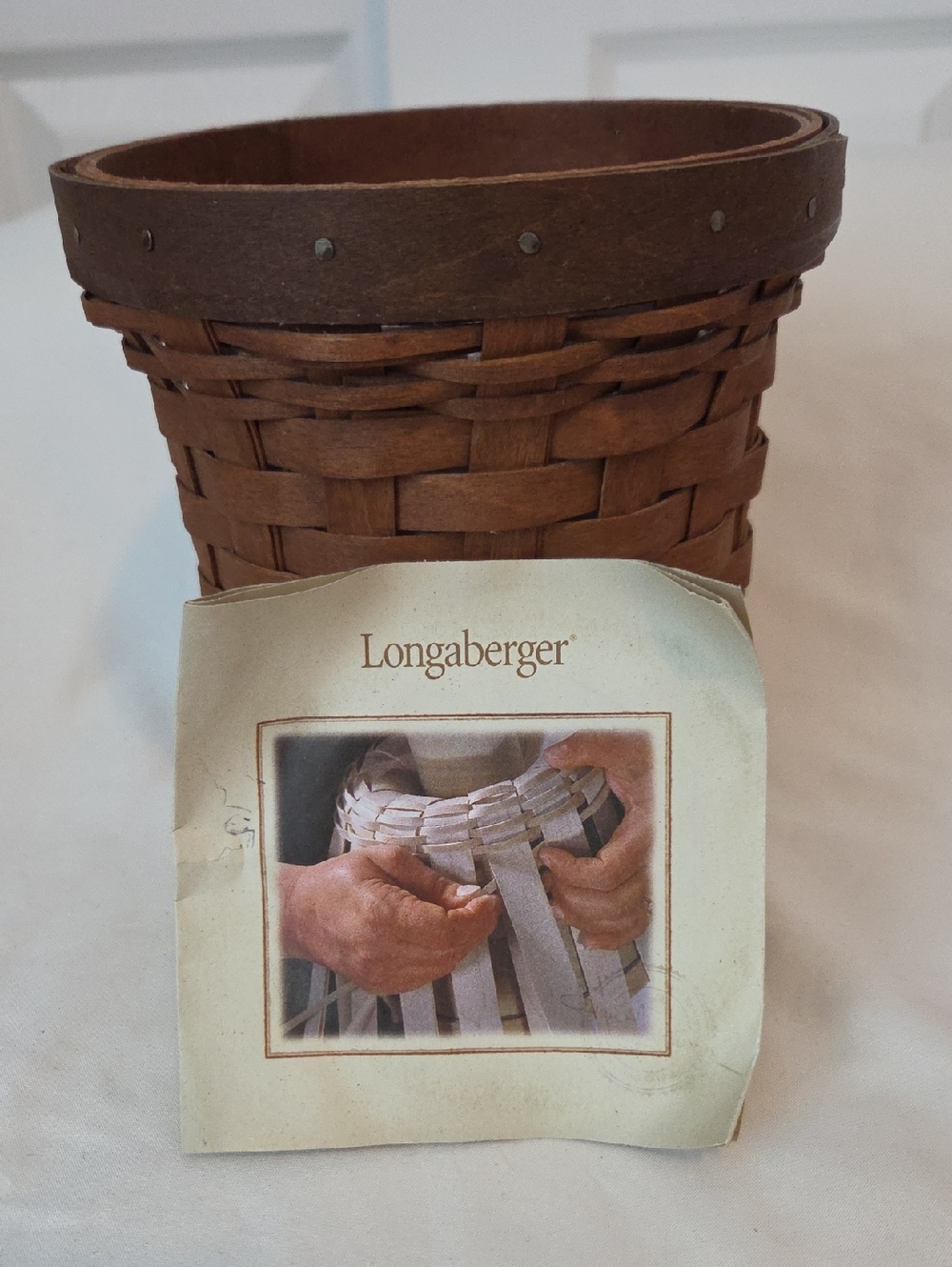 Longaberger Brown Woven Round Basket